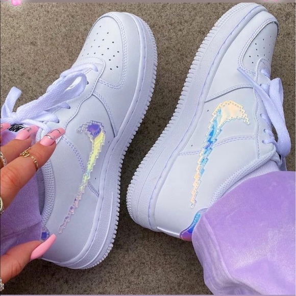 Nike Shoes - NIKE AIR FORCE 1 Sneakers Shoes AF1 Chrome